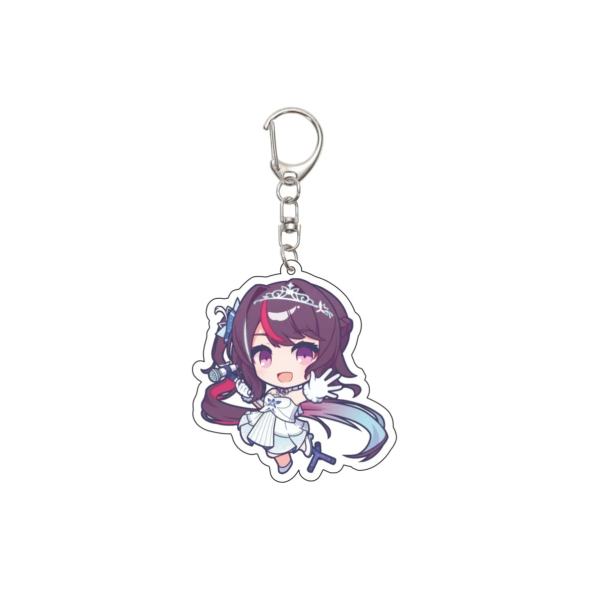 55MM Anime hololive Keychain Hoshimati Suisei/Natsuiro Matsuri/Akai Haato Key Chain Acrylic Model Plate Christmas Gifts