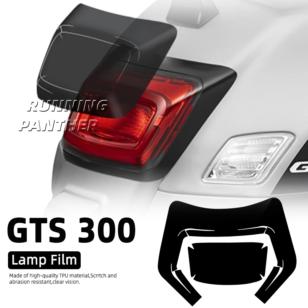 

Motorcycle Lamp Film For Vespa GTS 300 gts300 GTS300 2023 2024 Exterior Headlight And Rear Taillight Protective Film Kit