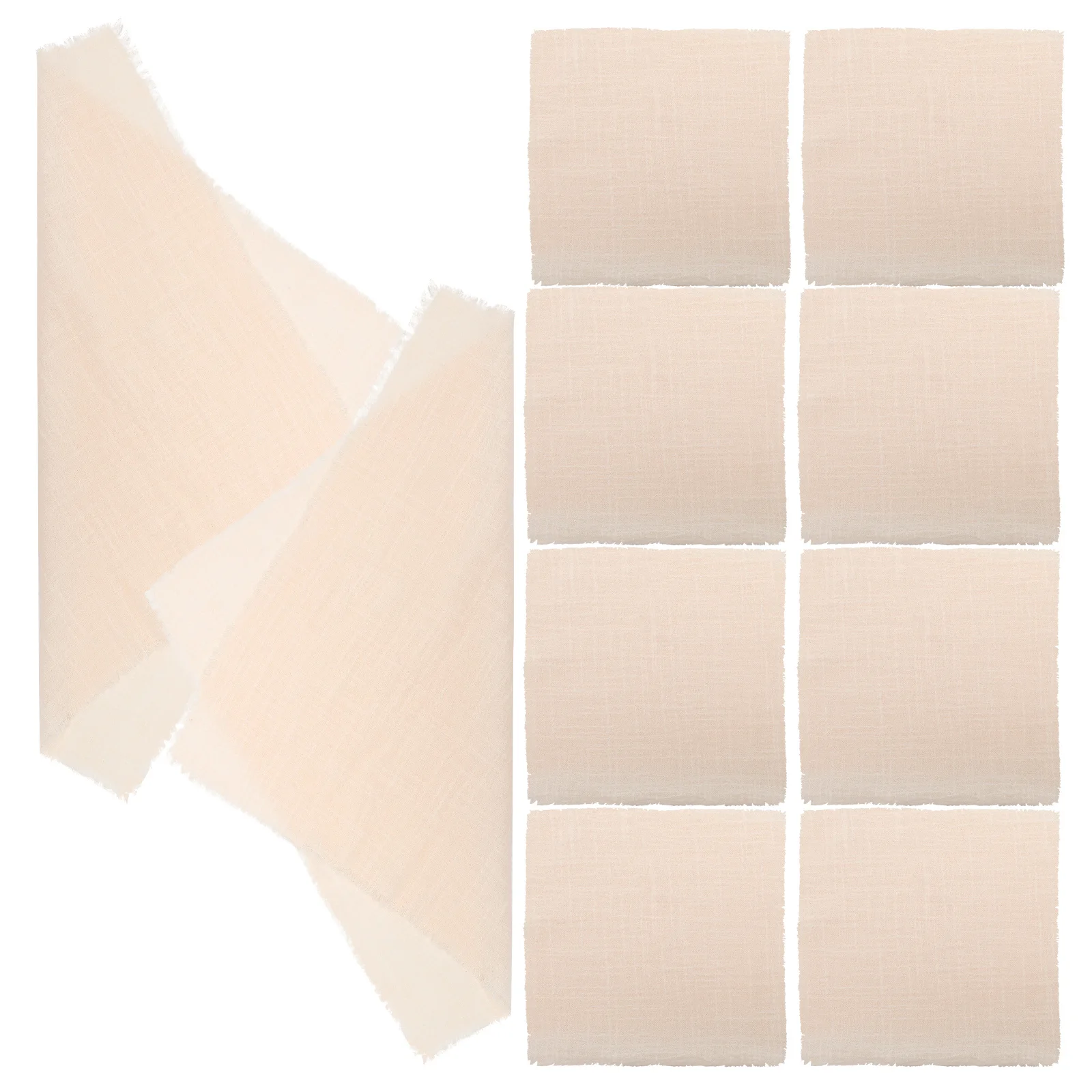 

12Pcs Polyester Dinner Napkins Large Square Tassel Reusable Washable Decorative Napkins for Weddings Festival Cloth Napkin