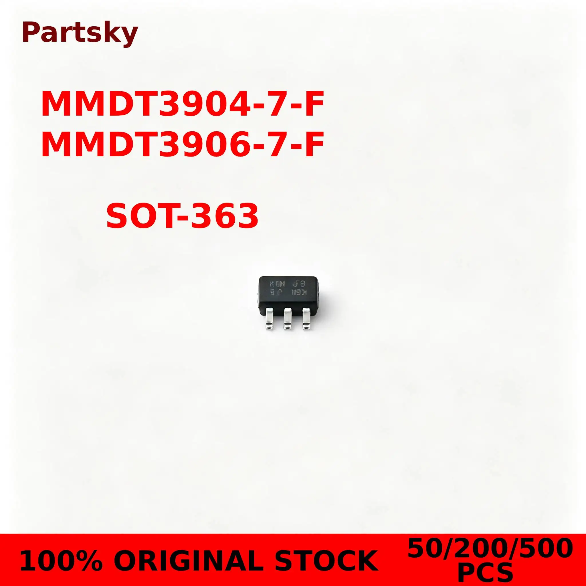 50/200/500PCS 100% New MMDT3904 MMDT3904-7-F NPN MMDT3906 MMDT3906-7-F PNP 40V 200mA SOT-363 Chipset IN STOCK