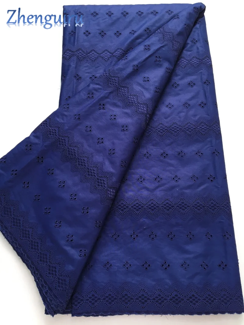 Zhenguiru African Dubai Cotton Swiss Voile Lace Fabric High Quality 5 Yard Nigerian Lace Fabric for Men Wedding Dress Sew A4271