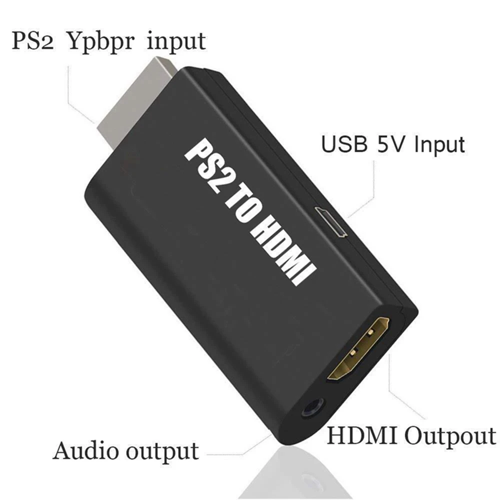 PS2 to HDMI Adapter with 3.5mm audio output for HDTV/HDMI