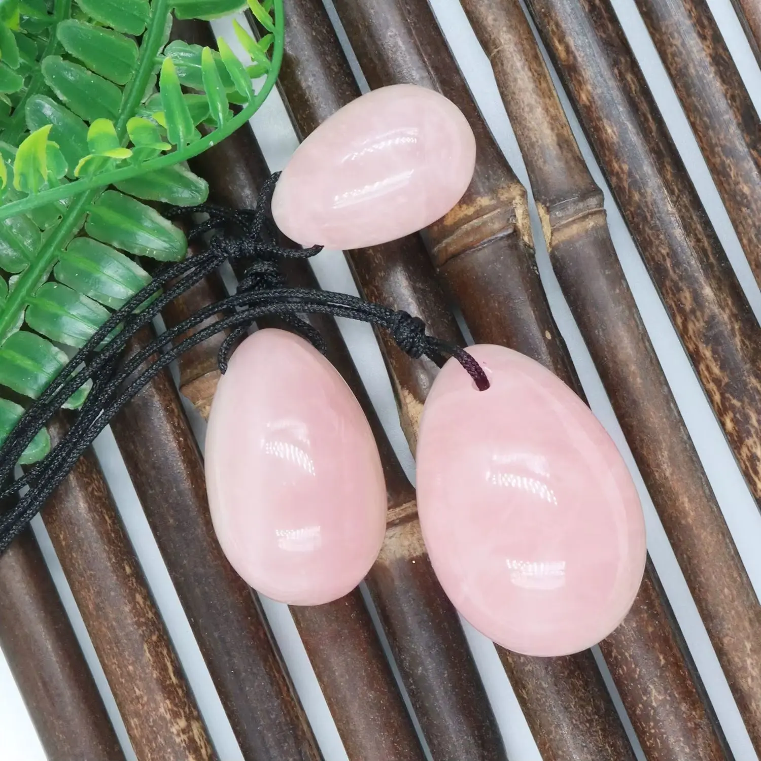 Drilled Natural Rose Quartz Yoni Egg Massage Jade Egg Kegel Exercise Pelvic Floor Muscle Tightening Vaginal Firming Crystal Ball