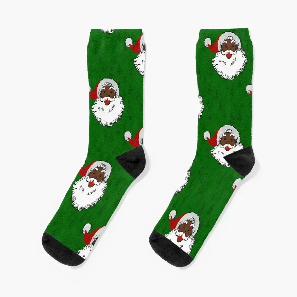 

black santa claus christmas Socks short sports and leisure winter thermal Men's Socks Luxury Women's