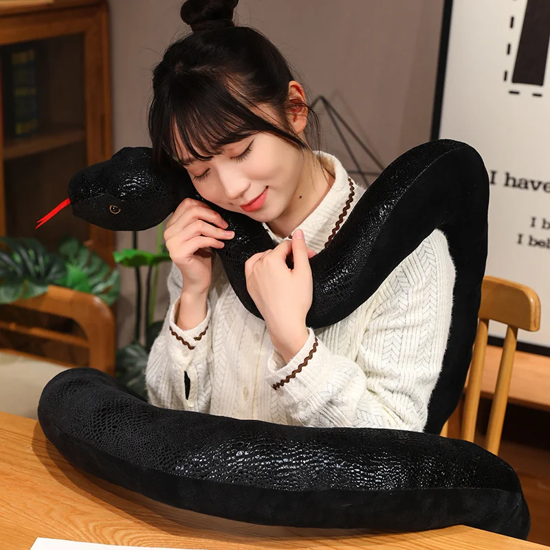 1pc 160-400cm Simulation Python Plush Toys Stuffed Real Life Big Snakes Plushie Doll Creative Christmas Gifts