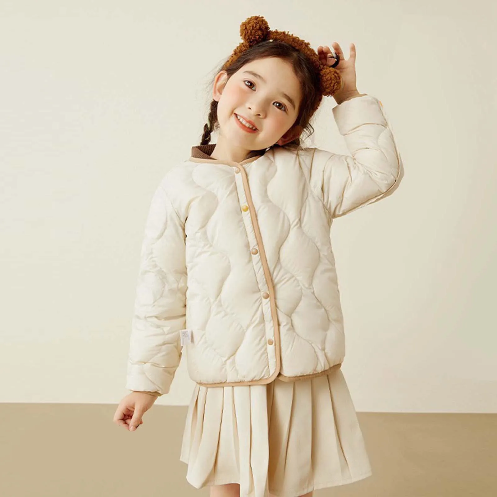 Boys Girls Lightweight Down Jacket Fashion Winter Warm Down Coat Clothes Baby Waterproof Padded Jacket Kids Tops Outerwear