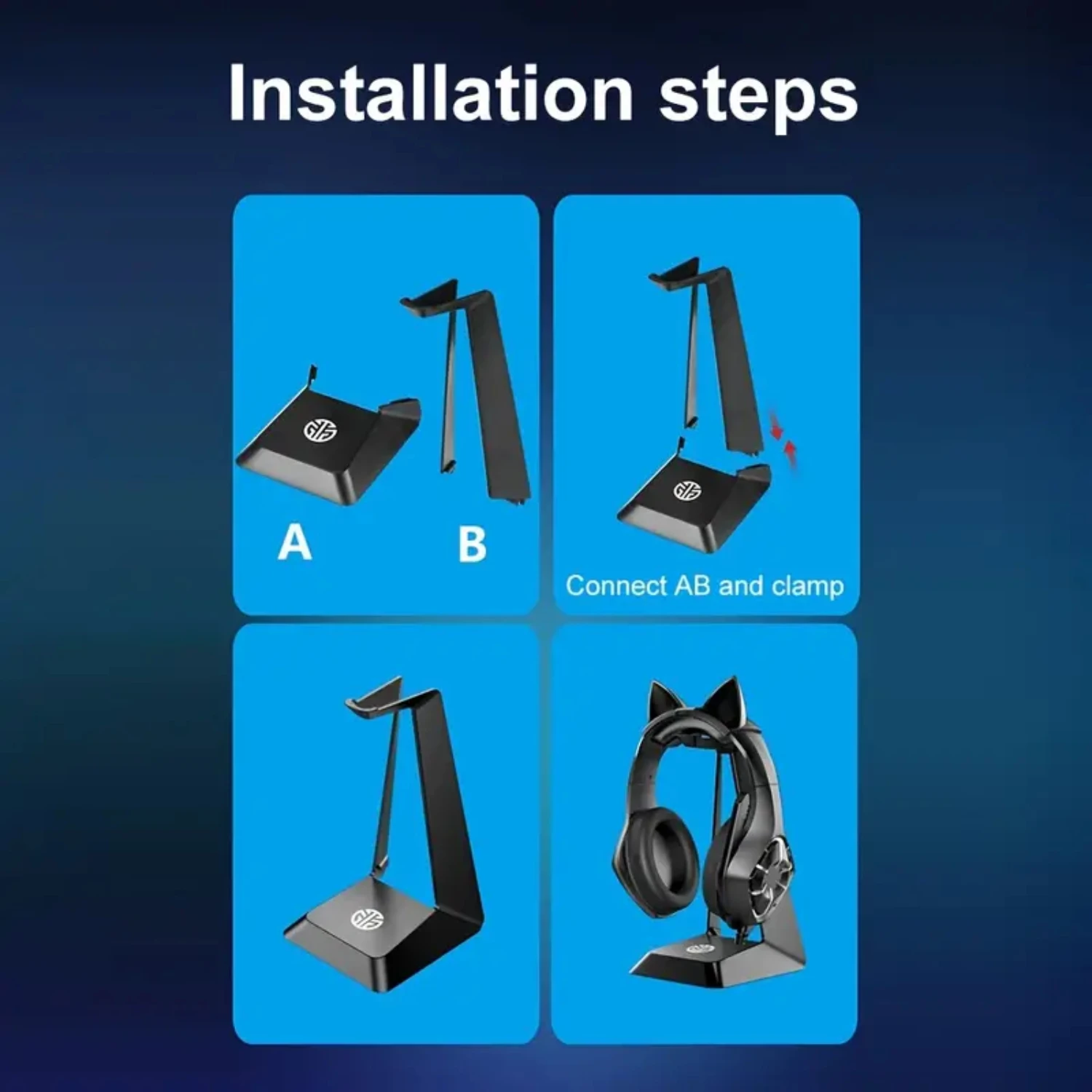 Headphone Bracket Detachable Headset Stand Holder Rack Vertical Bracket Hanger