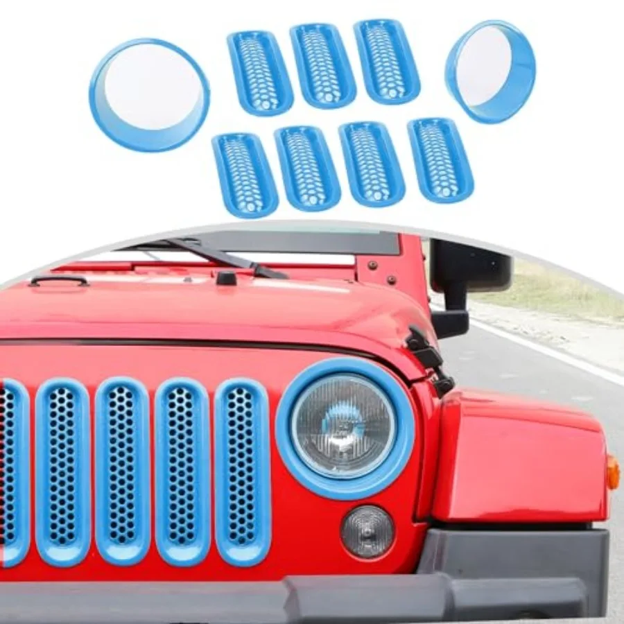 

Сетчатая решетка радиатора и накладки на фары для Jeep Wrangler JK 2007-2018 – внешние аксессуары