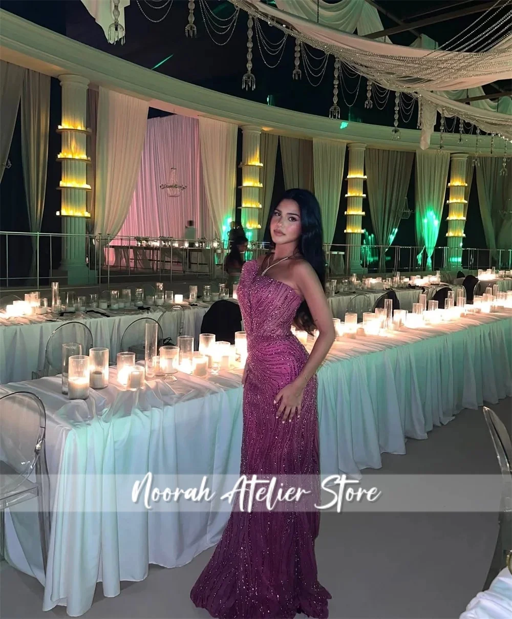 Customize Elegant Vintage Sweet Sexy Pink Mermaid Sparkle Beads Evening Dresses Lace Formal Occasion Long Dresses Party Gowns