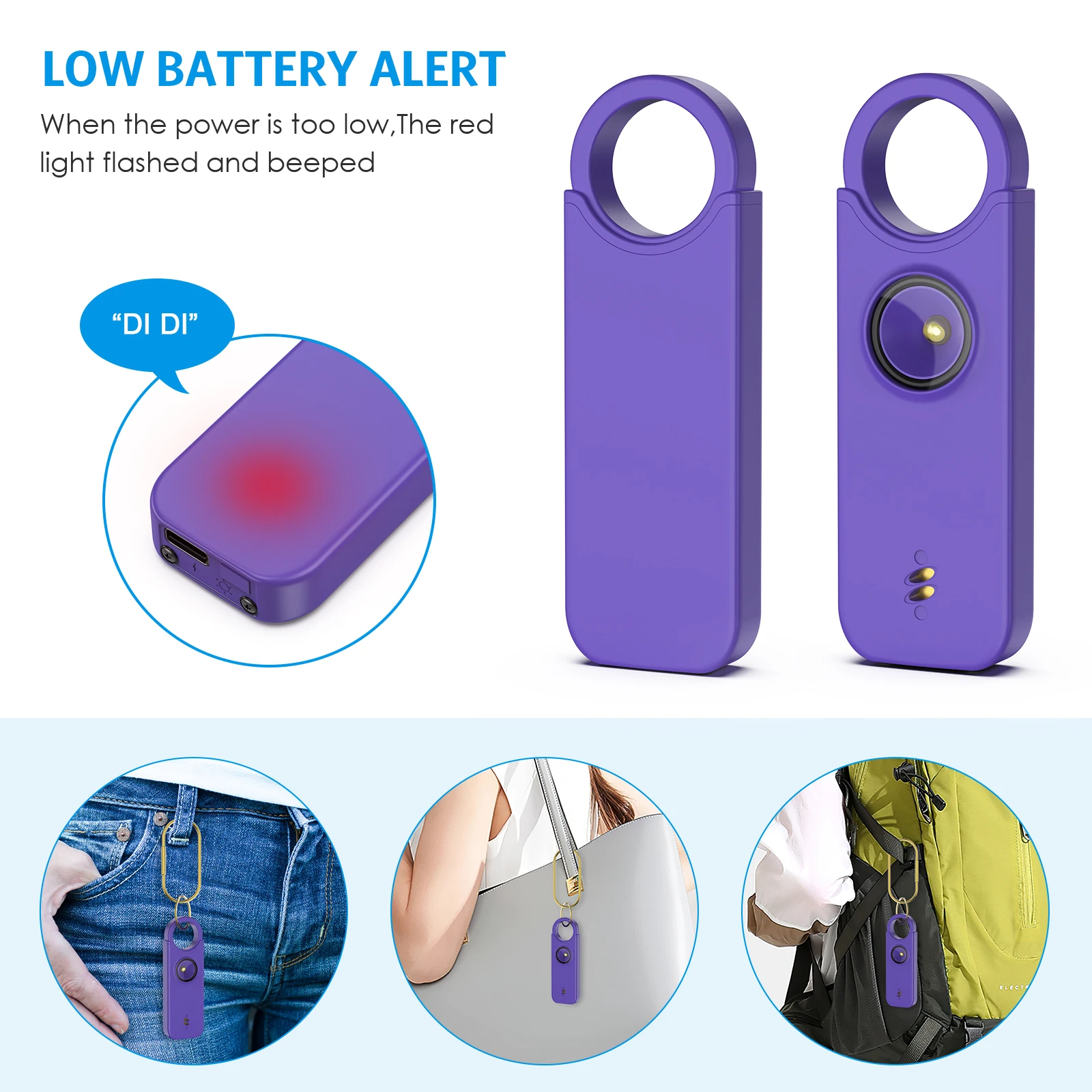 ไซเรนป้องกันตัว 135dB อุปกรณ์เ - Personal Alarm Keychain บทวิจารณ์และราคา
