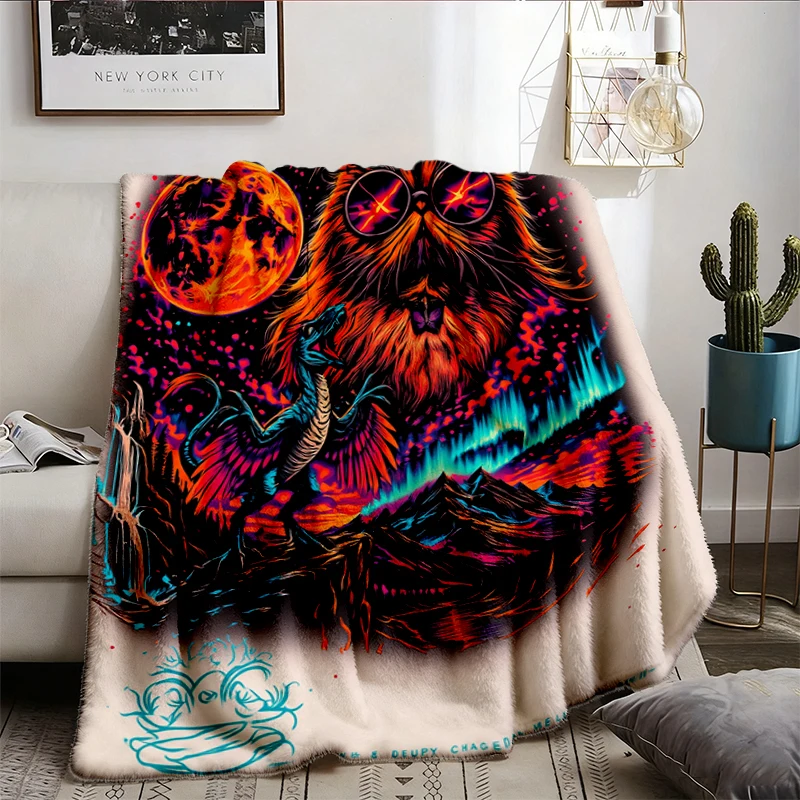 Vintage Princess Donut Cozy Blanket, Dungeon Crawler Carl Merch, Aesthetic Bookish Warm Blanket, Geeky Cat Mom Gift
