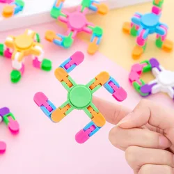 12/24 Pcs 3-4 Chain Transformation Fidget Spinner Kids Birthday Party Baby Shower Gift School Prize Carnival Christmas Gift Pack