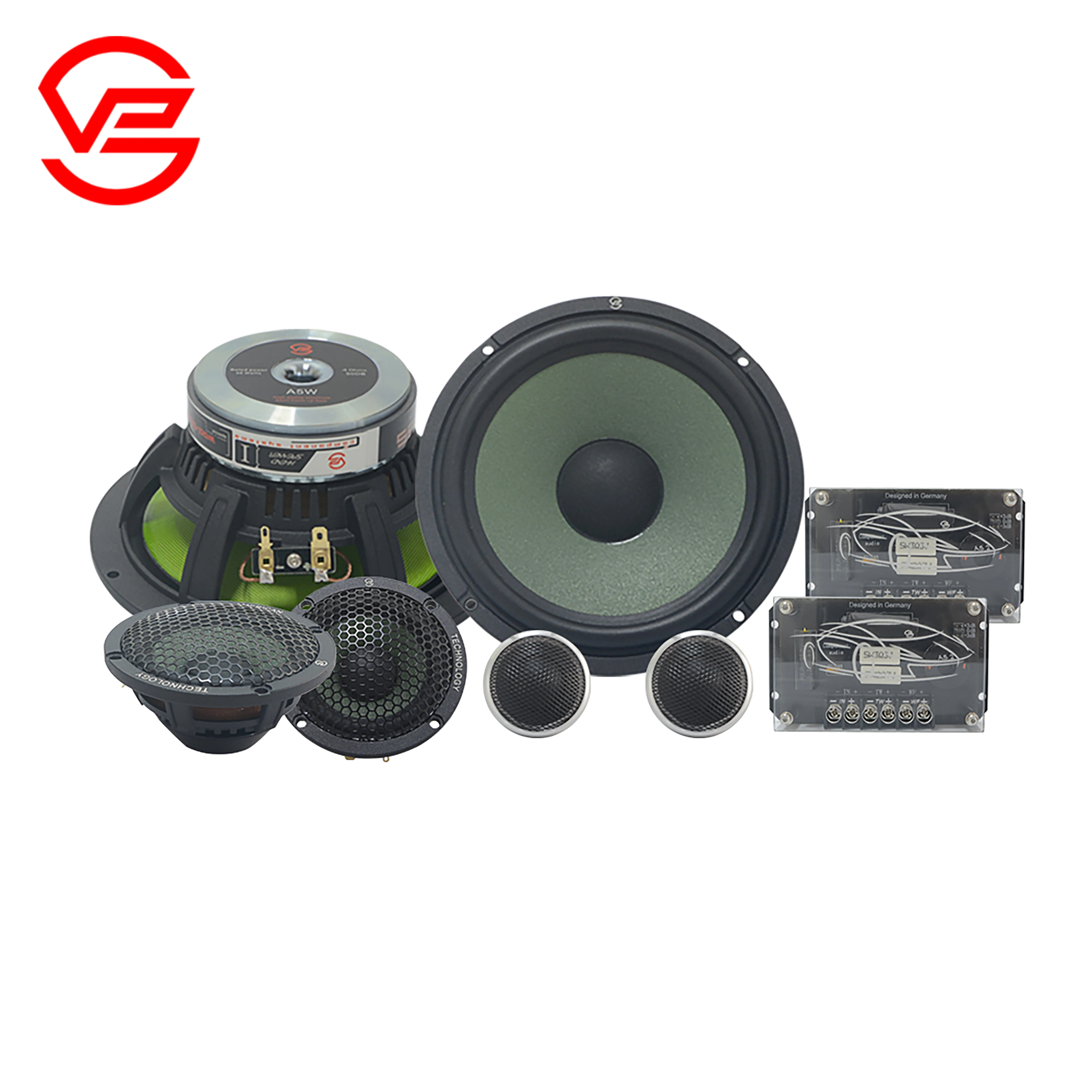 Best Selling Car Speakers Audio System Sound Car Speakers 6.5 Inches 3 Way Car Component Speakers