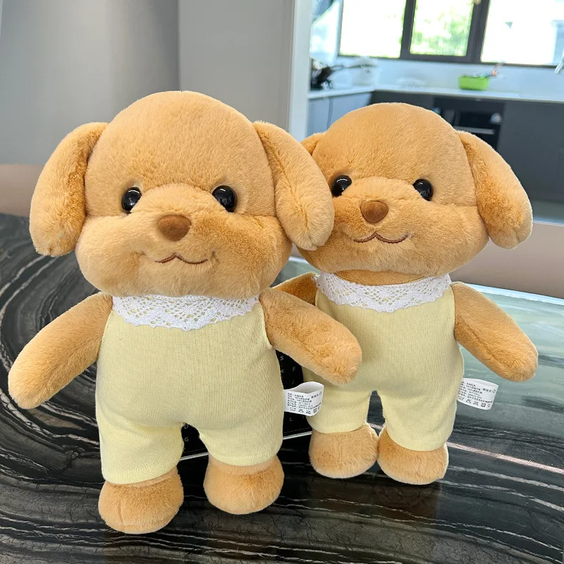 30cm With Cloth Label Kawaii Sylvanian Poodle Yellow Puppy Super Cute Plush Filling Toy Gifts For Children