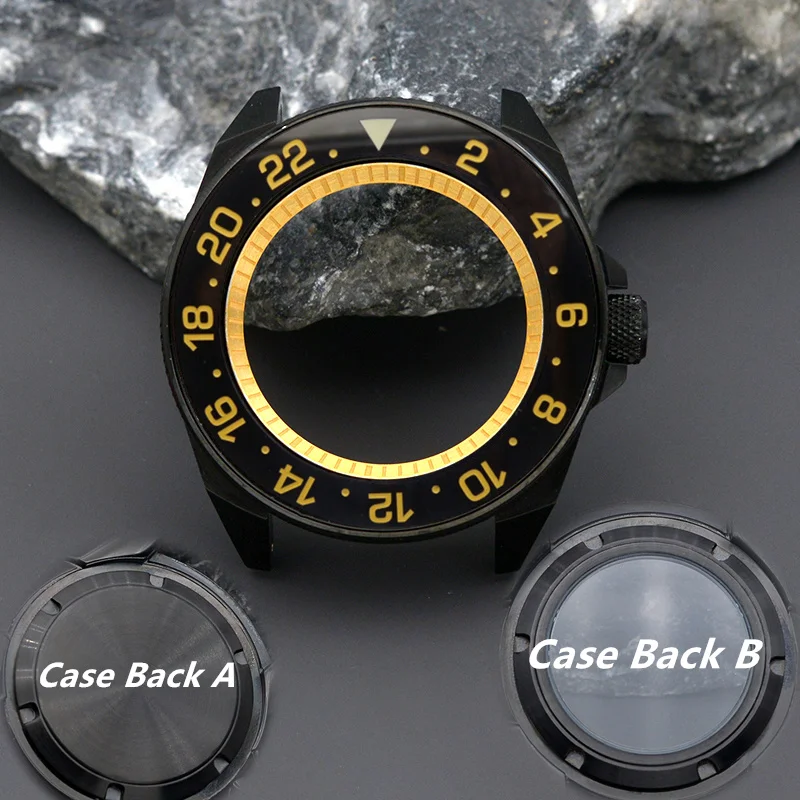 حافظة ساعة مع سوار من زجاج الياقوت مناسب SRPF33K1 SRPF39K1 أجزاء ساعة لحركة NH34 NH35 NH36 سلسلة King Samurai #1