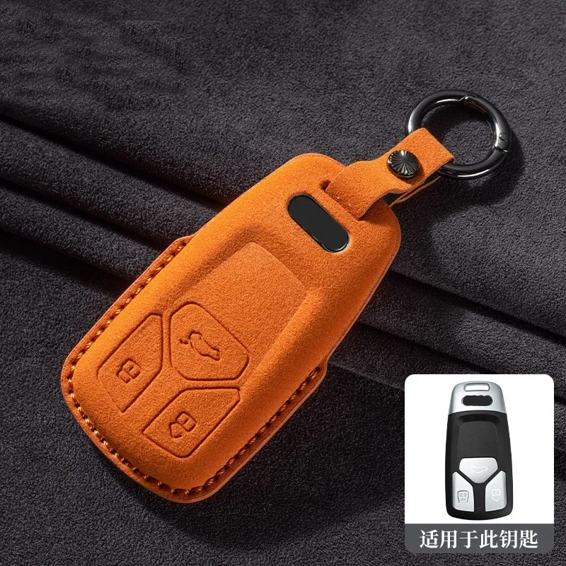 

Car Remote Key Case Cover Shell For Audi A4 B9 A5 A6 8S 8W Q5 Q7 4M S4 S5 S7 TT TTS TFSI RS Protector Key Fob Holder Keychain