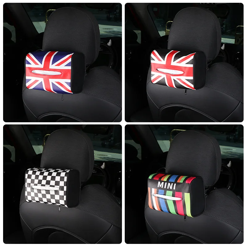 

Подвесная Сумка-салфетка для подголовника автомобиля для Mini Cooper F54 F55 F56 F57 F60 коробка салфеток для салона R55 R56 R58 R60 R61