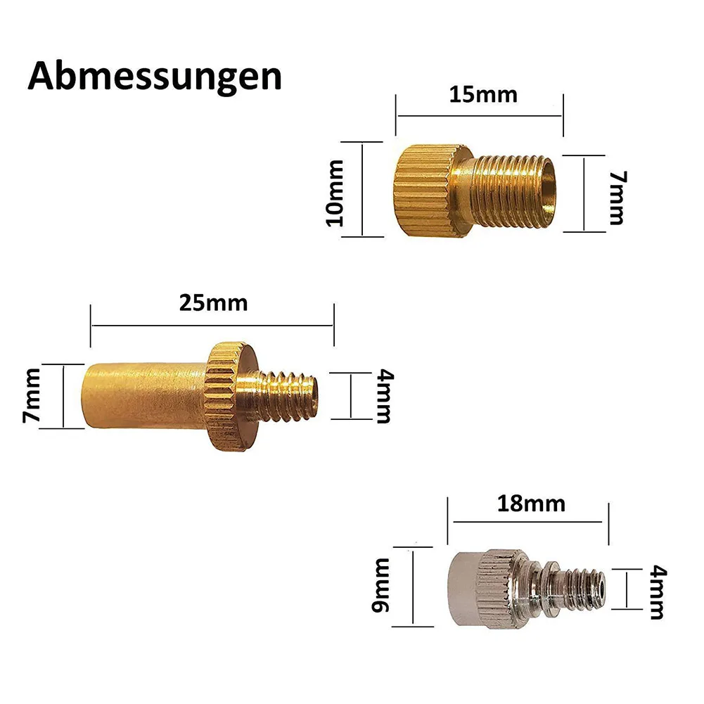 Bicycle Valve Adapter Set Copper Bicycle Valve Adapter Set Anti-corrosion Sv Av Dv Mountain Bike Inflator Pump Accessories