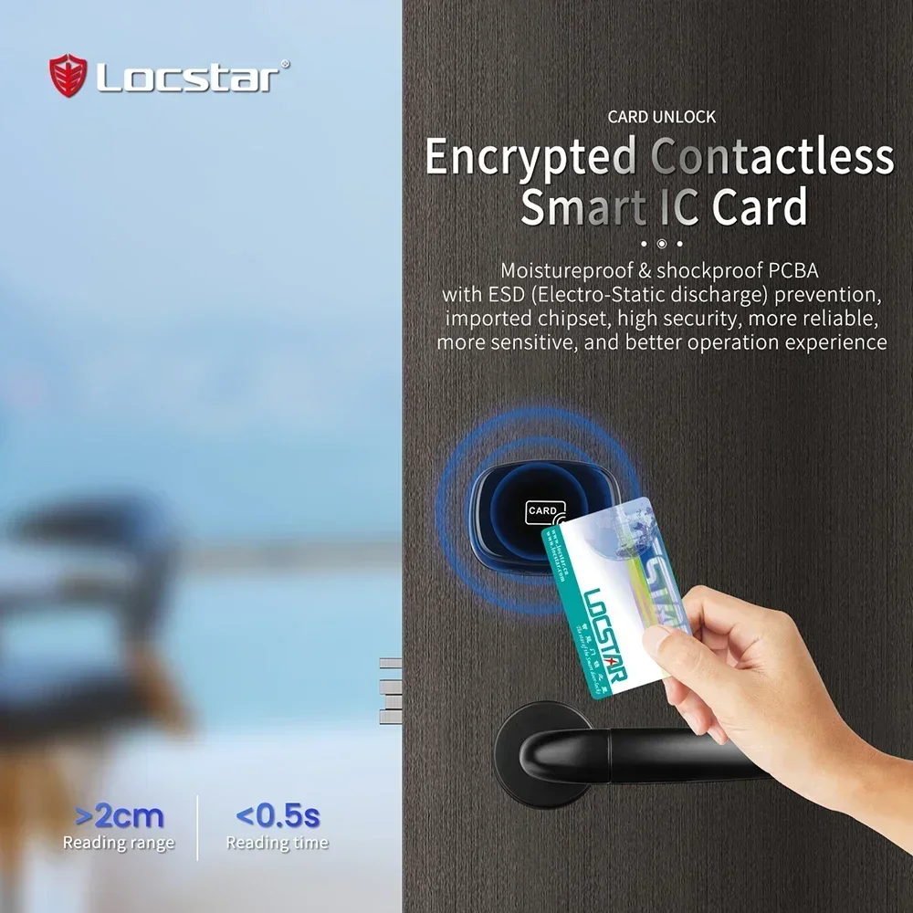 Locstar TThotel Supplies Rfid Card Key Access Furniture Lock Proximity Card Cylinders Hotel Smart Lock