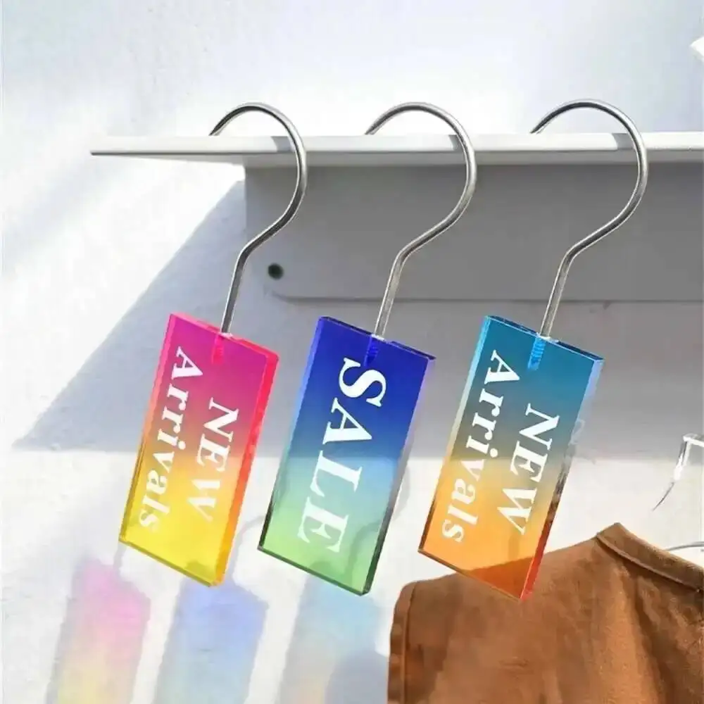Kreatives Design, Modische Neuheit: Sonnenuntergang-Farbverlauf Acryl-Kleiderständer für Bekleidungsgeschäfte, Acryl-Modell zum Aufhängen, SALE, Neuheiten – Detail 1