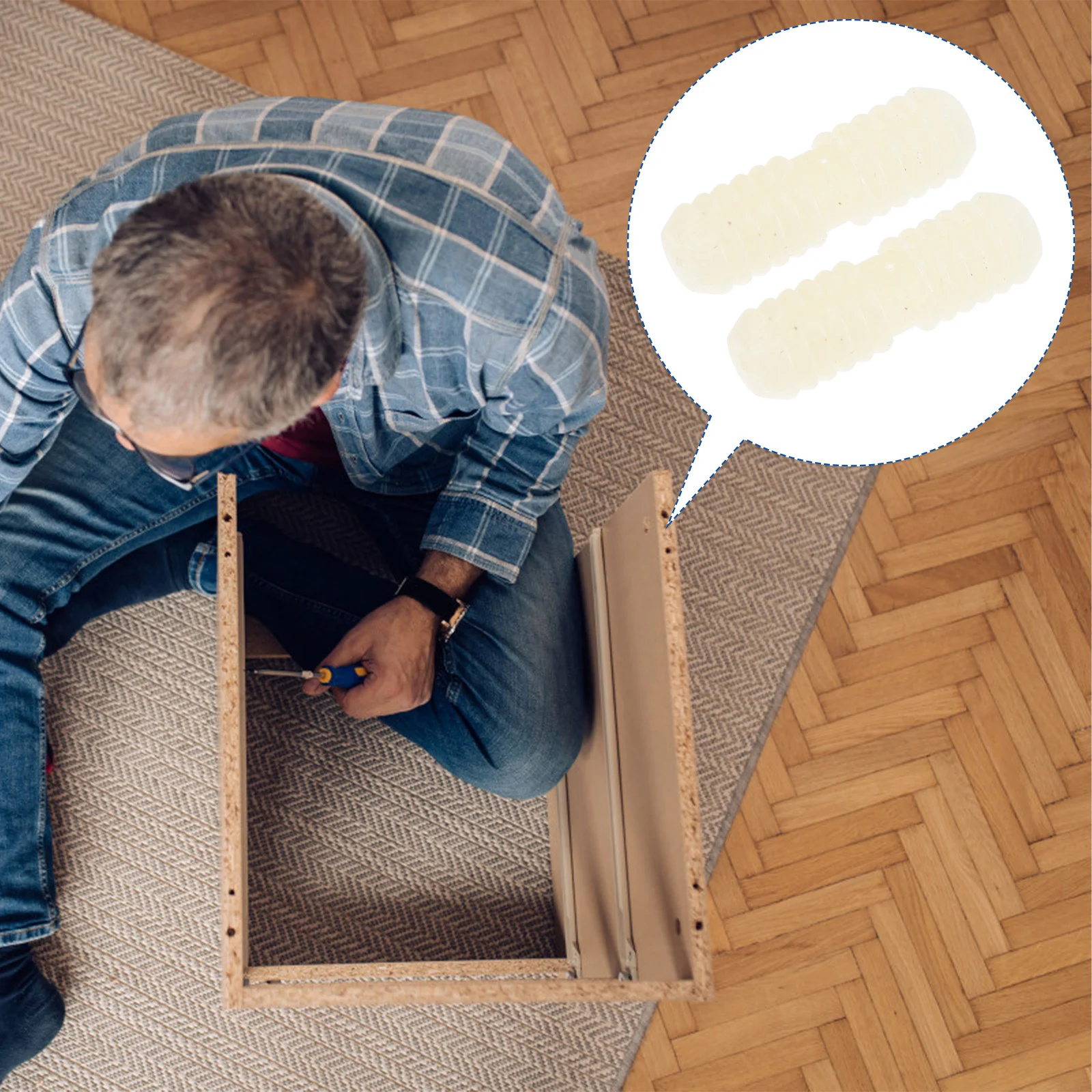 

100Pcs Nylon Furniture Dowel Pin Easy to Use and Disassemble Great for Wardrobe Closet Cupboard Bookcase Shelves