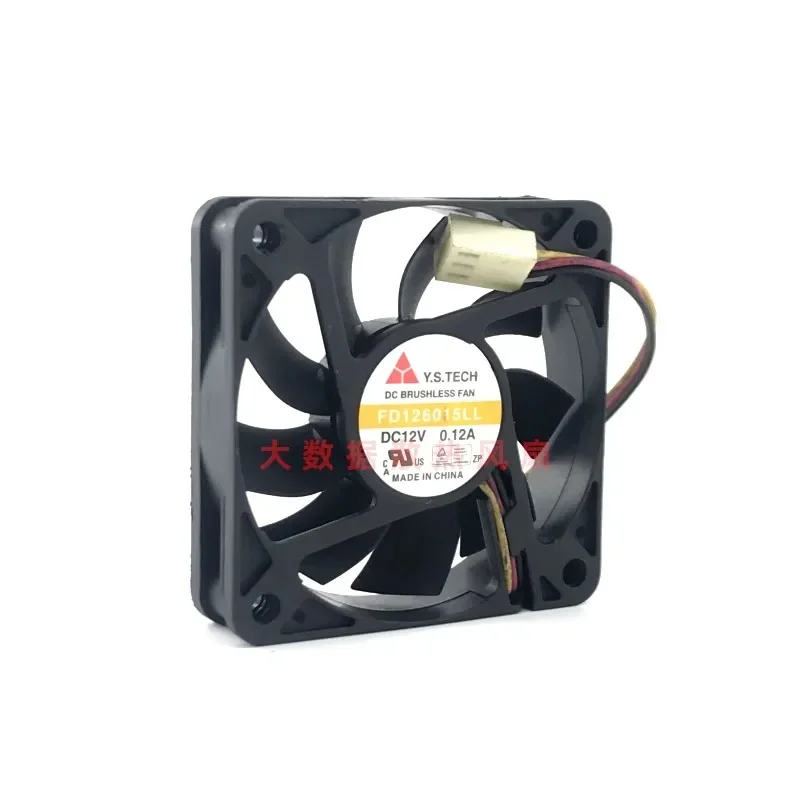 New Fan for Y.S.TECH FD126015LL 6015 DC12V 0.12A Silent Cooling Fan 6CM 60*60*15mm