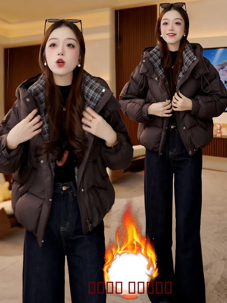 

Trendy Slimming Loose ort Jaet Women's Winter New Small Size Fce Warm Coat Korean Sle Commute Thiened Polyester Fiber