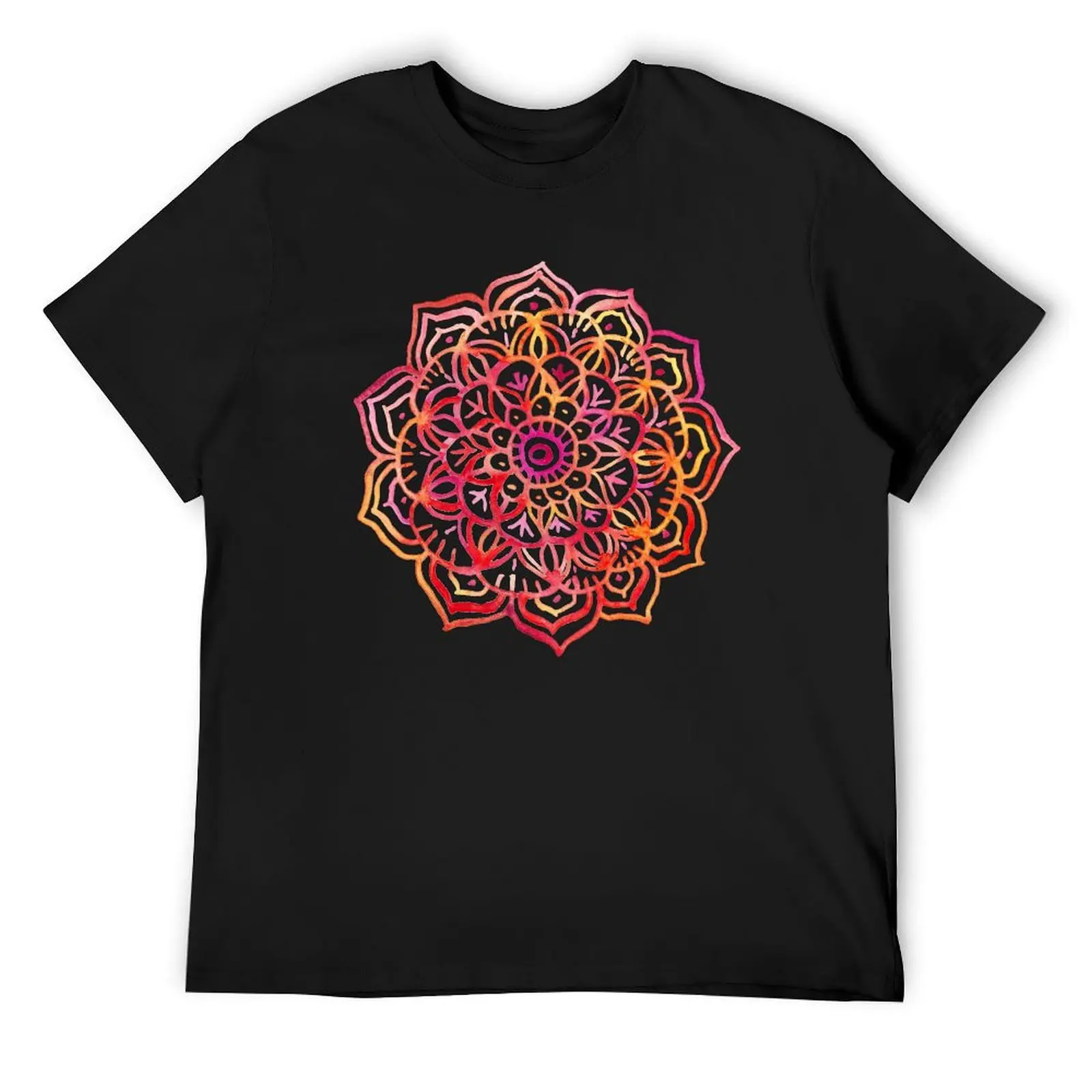 

Watercolor Medallion in Sunset Colors T-Shirt korean fashion funny gifts mens t shirt