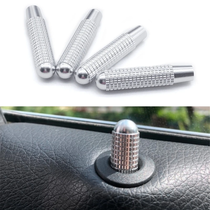 G99F Aluminum Alloy Car Door Bolt Lock Pin Button Cover Knob Decorative Compatible for W205 GLC-GLE W213 A-Class Accessories