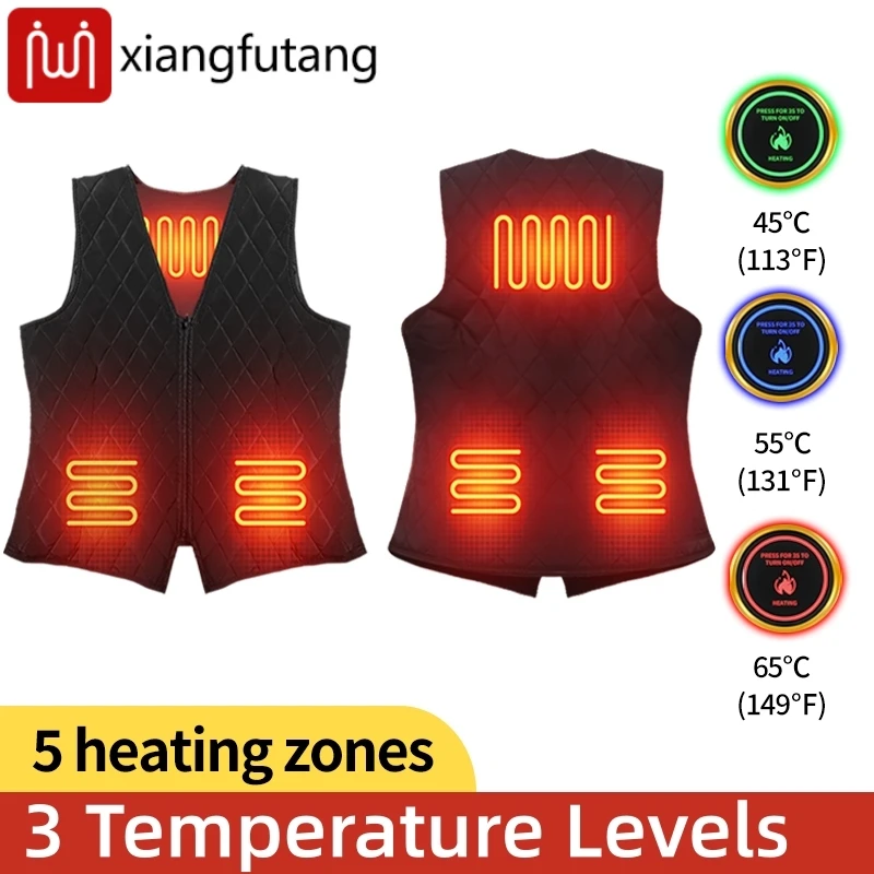 

Жилет с подогревом для мужчин и женщин, теплый жилет для холодной погоды, USB инфракрасный электрический обогреватель, одежда без рукавов, пальто для занятий спортом на открытом воздухе
