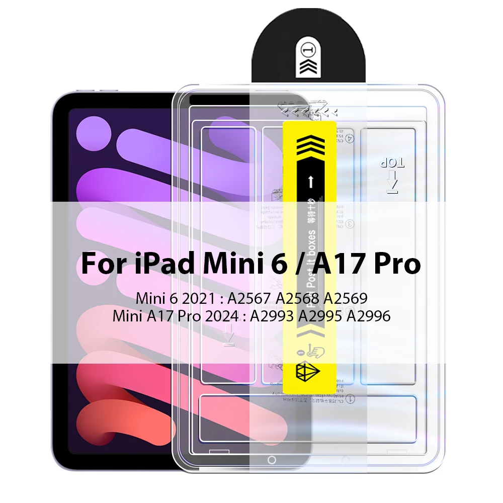 Displayschutzfolie aus gehärtetem Glas für iPad Pro 13 11 M5 M4 12,9 A16 10 9 10. 9. Generation Air 5 4 3 M3 M2 Mini 7 6 Zubehör