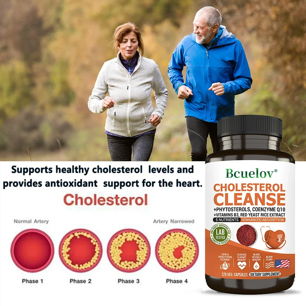 Cholesterol Cleanse Supplement - Helps Lower Cholesterol Levels and Promotes Healthy Cardiovascular and Arterial Circulation