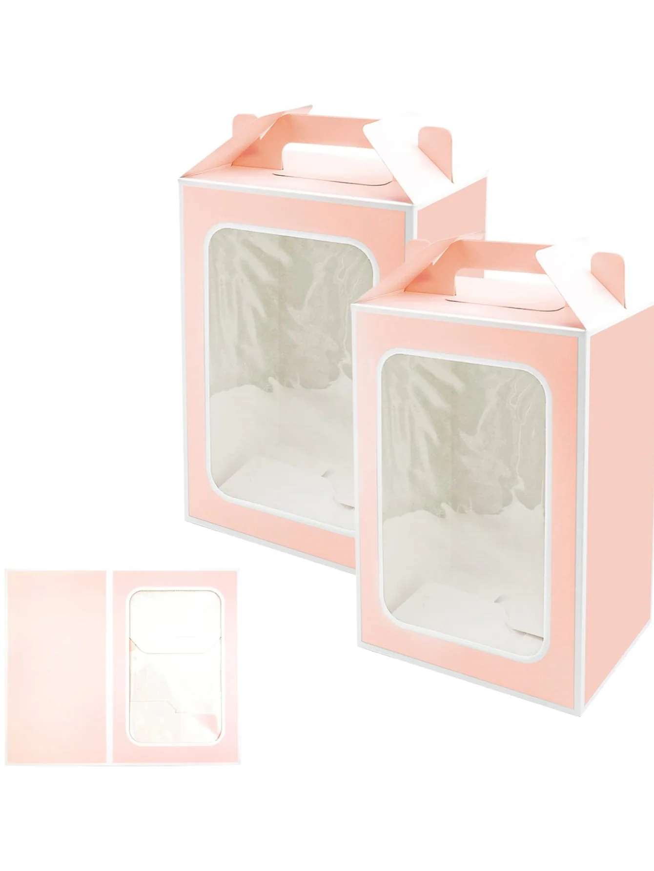 투명한 창 케이크 캔디 선물 상자, 장미 튤립 꽃 상자, 비스킷 스낵 장난감 용기, 신부 홀리데이 파티 엄마 l 선물, 2 개 Best5 투명한 창 케이크 캔디 선물 상자, 장미 튤립 꽃 상자, 비스킷 스낵 장난감 용기, 신부 홀리데이 파티 엄마 l 선물, 2 개 Best5