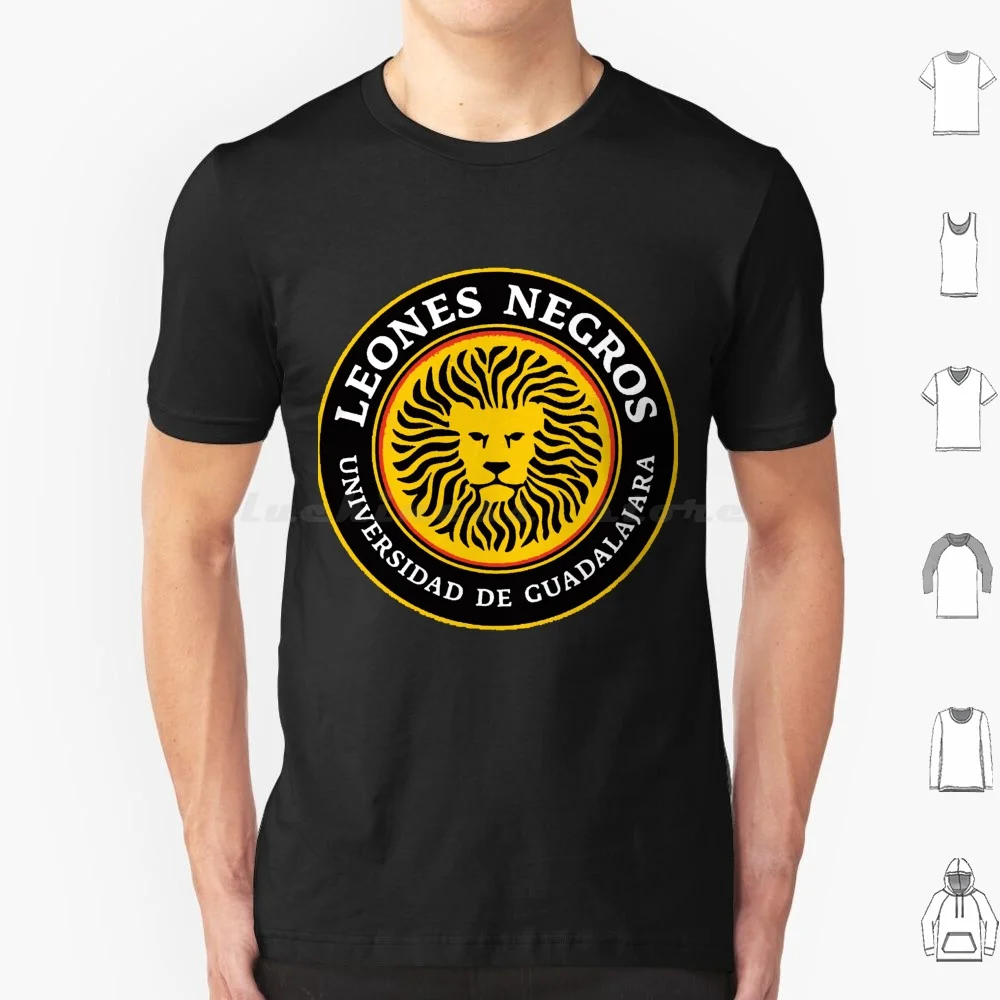 Camiseta Clásica de los Leones Negros-Udeg-Club Universidad De Guadalajara, de México, Camiseta de Algodón para Hombre y Mujer, Estampado Personalizado de Leones