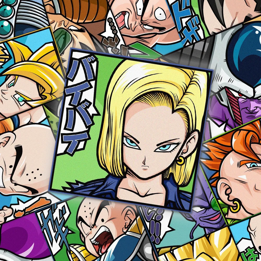 54 قطعة من ملصقات دراغون بول للأطفال، لوح تزلج للكمبيوتر المحمول، لوح تزلج على الجدران، زجاجة مياه للكمبيوتر المحمول، ملصق لعبة الدراجة النارية #4