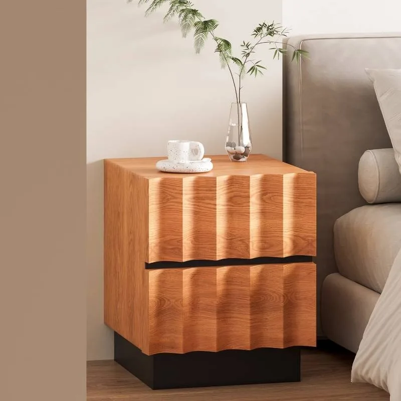 

Elegant Brown Nightstands Storage Brown Designer Lounges Japanese Bedside Table Narrow Unique Mesitas De Noche Furniture Home