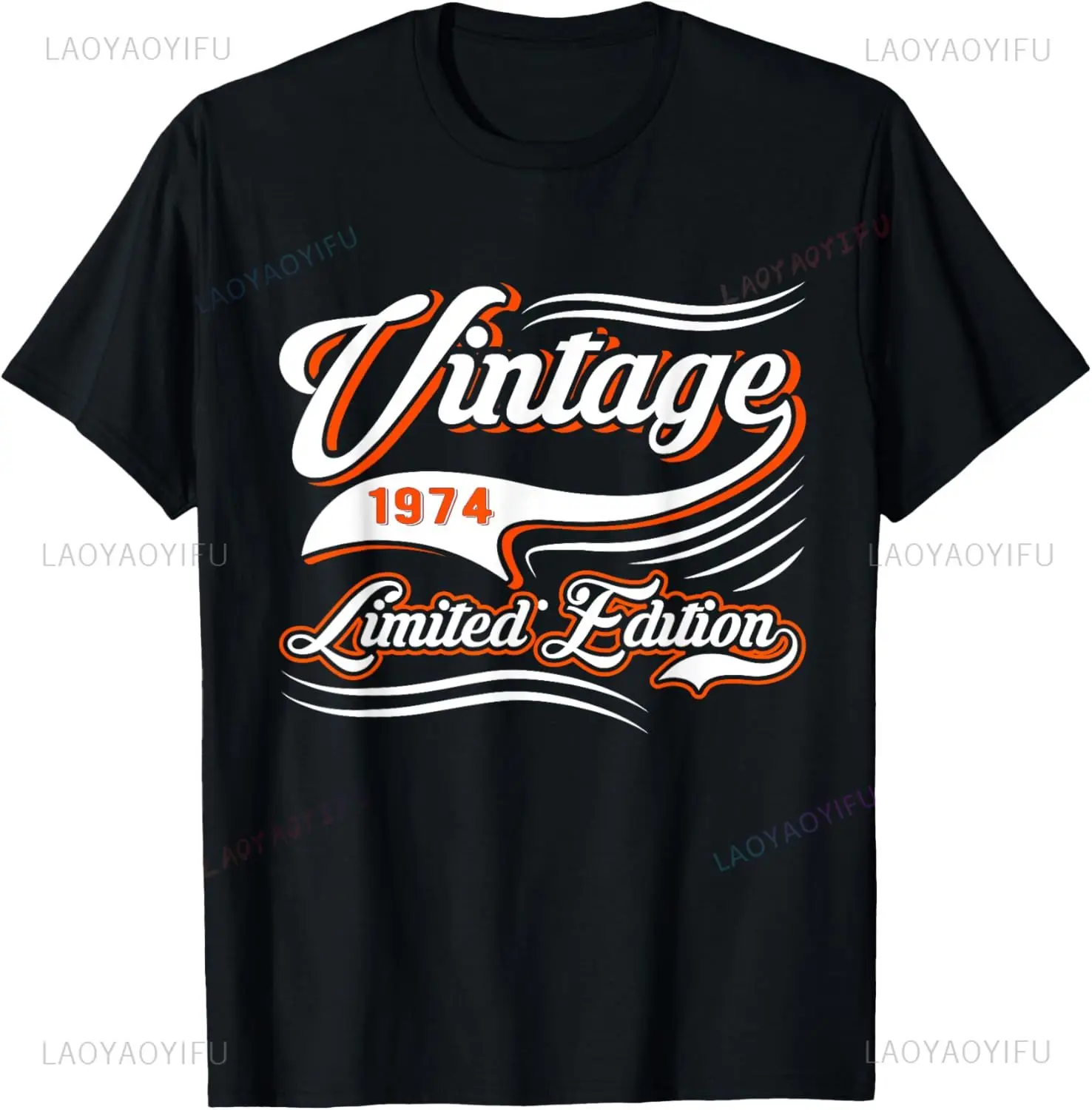 Limited Edition 1974 T-Shirt Print on Demand Streetwear Custom Printed Graphic T Shirts Customizable Camisas