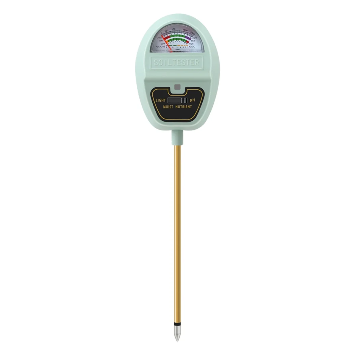 2024 4-In-1 Soil Moisture Meter, Soil Moisture/Light/Nutrients/PH Meter for Gardening, Lawn, Farming, Outdoor Plants Use