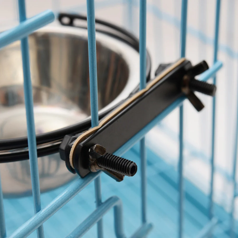 

1Pcs 250ml Stainless Steel Pet Feeding Bowl Durable Safe Hanging Cage Bird Cat Water Dish Food Water Bowl
