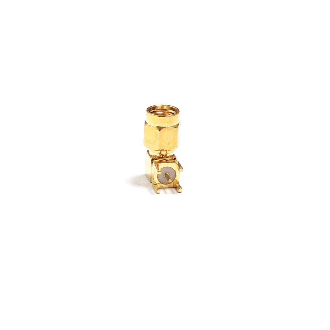 1pc SMA  Male Plug  RF Coax Modem Convertor Connector  PCB Mount Right Angle Goldplated NEW  Wholesale