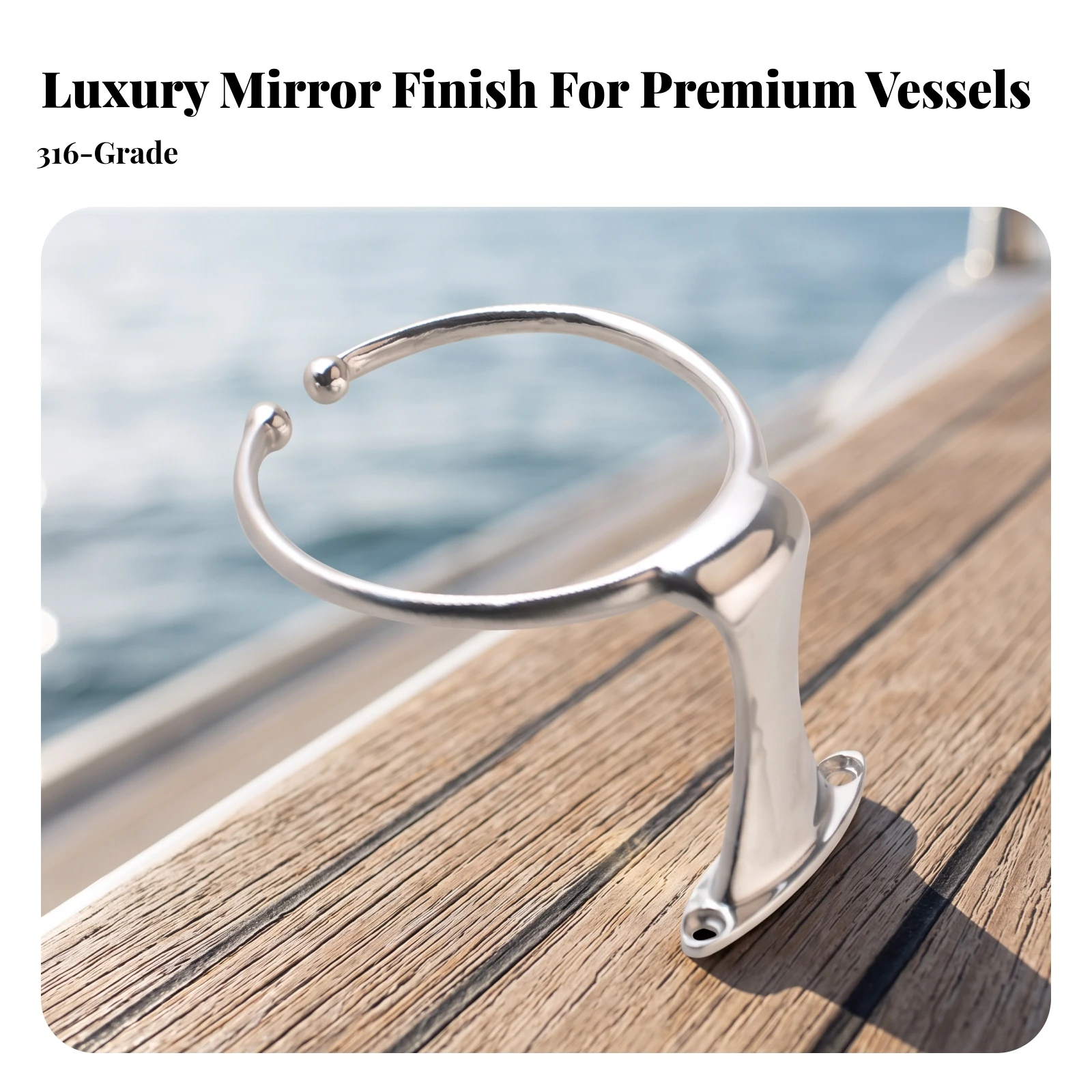 Cup Holder with Wall Mount Bracket Marine-Grade Wall-Mounted Cup Holder Corrosion-Resistant Stainless Steel for RV Travelers - view 2