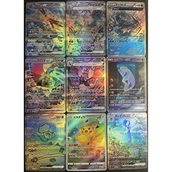 Diy 9Pcs/set PTCG Refractive Color Flash Card Charizard Mewtwo Zapdos Gift Toys Anime Game Collection Cards