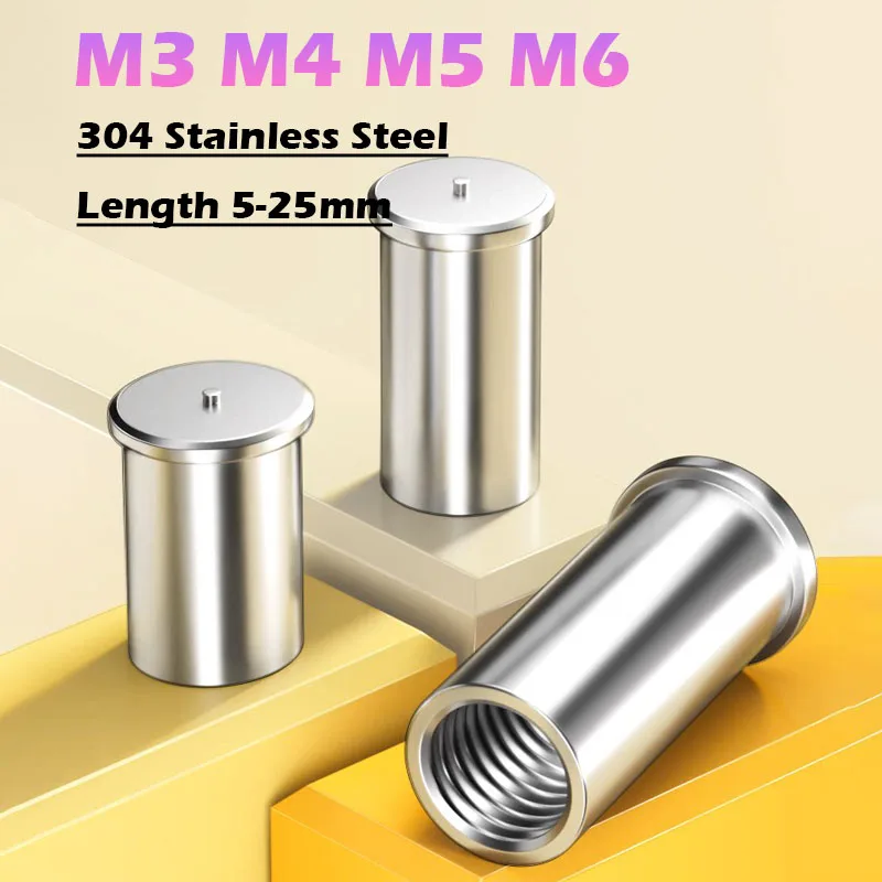 Stainless Steel Welding Stud Standoff Screws M3 M4 M5 M6 Soldering Pin PCB LED SMT Thread Connector Stud Welding Screw L5-25mm