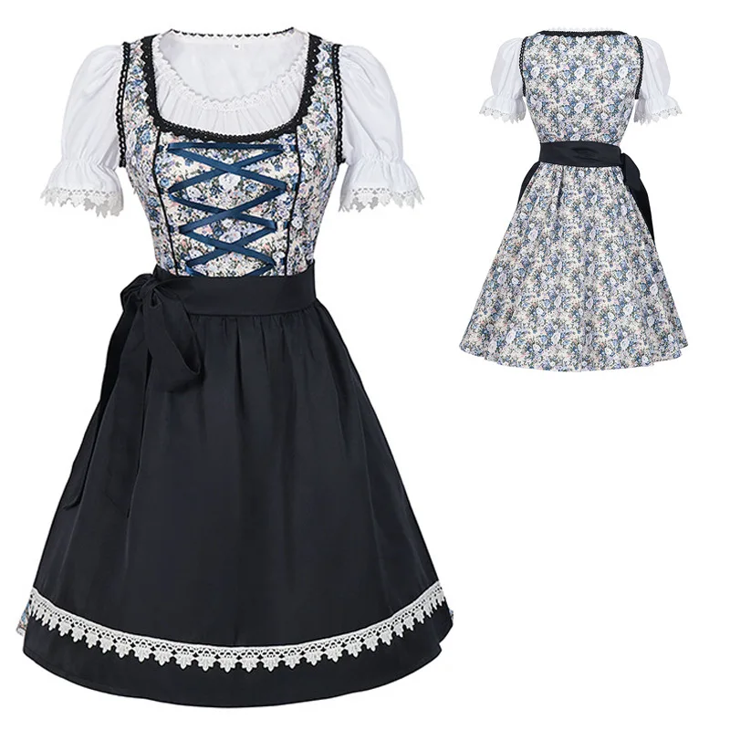 

American Dresses Munich Oktoberfest Costumes Partywear Cosplay Maid Costumes V-Neck Dresses