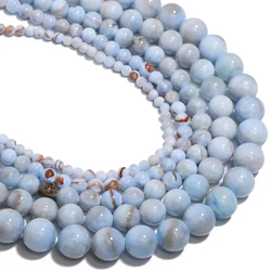 4/6/8/10/12mm Natural Stone Blue Persian Jade Beads DIY Charms Bracelet Spacer Loose Bead Handicraft For Jewelry Making Supplies