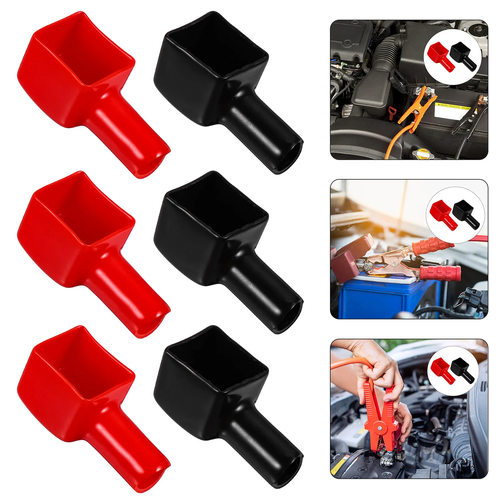 

6Pcs Premium PVC Terminal Covers for Automobiles Trucks Motorcycles Ships Electronics Wind Rain Short Circuit Protection