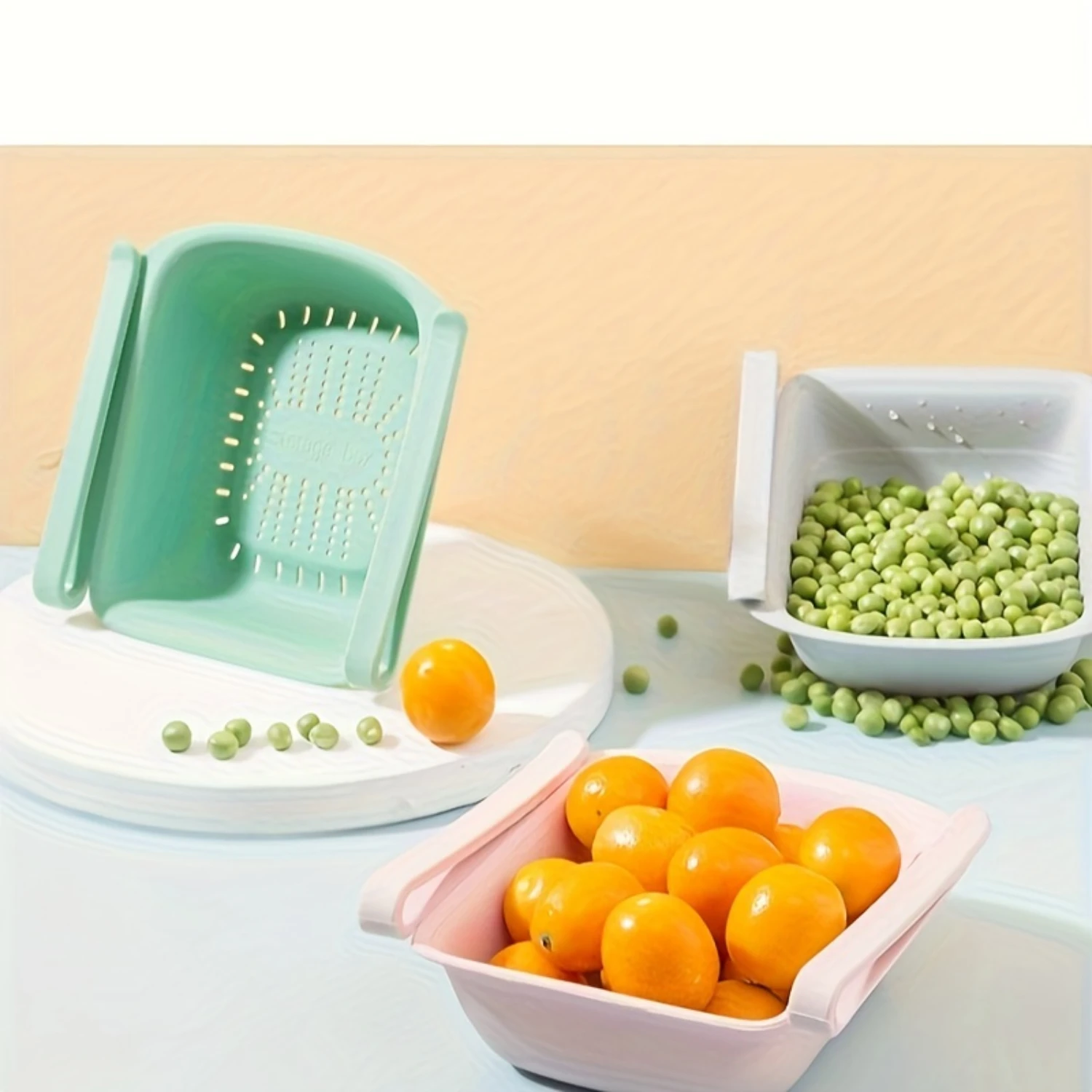 

Expandable Refrigerator Basket - Fresh-Keeping Egg Tray & Food Organizer, Bpa-Free Plastic Fridge Organizers And Containers Egg