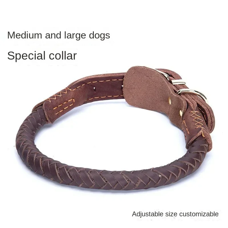 

Кожаный ошейник ручной работы для домашних животных, средний и большой поводок для собак, ошейник Marinois Pitbull Doberman, аксессуары для собак, товары для домашних животных