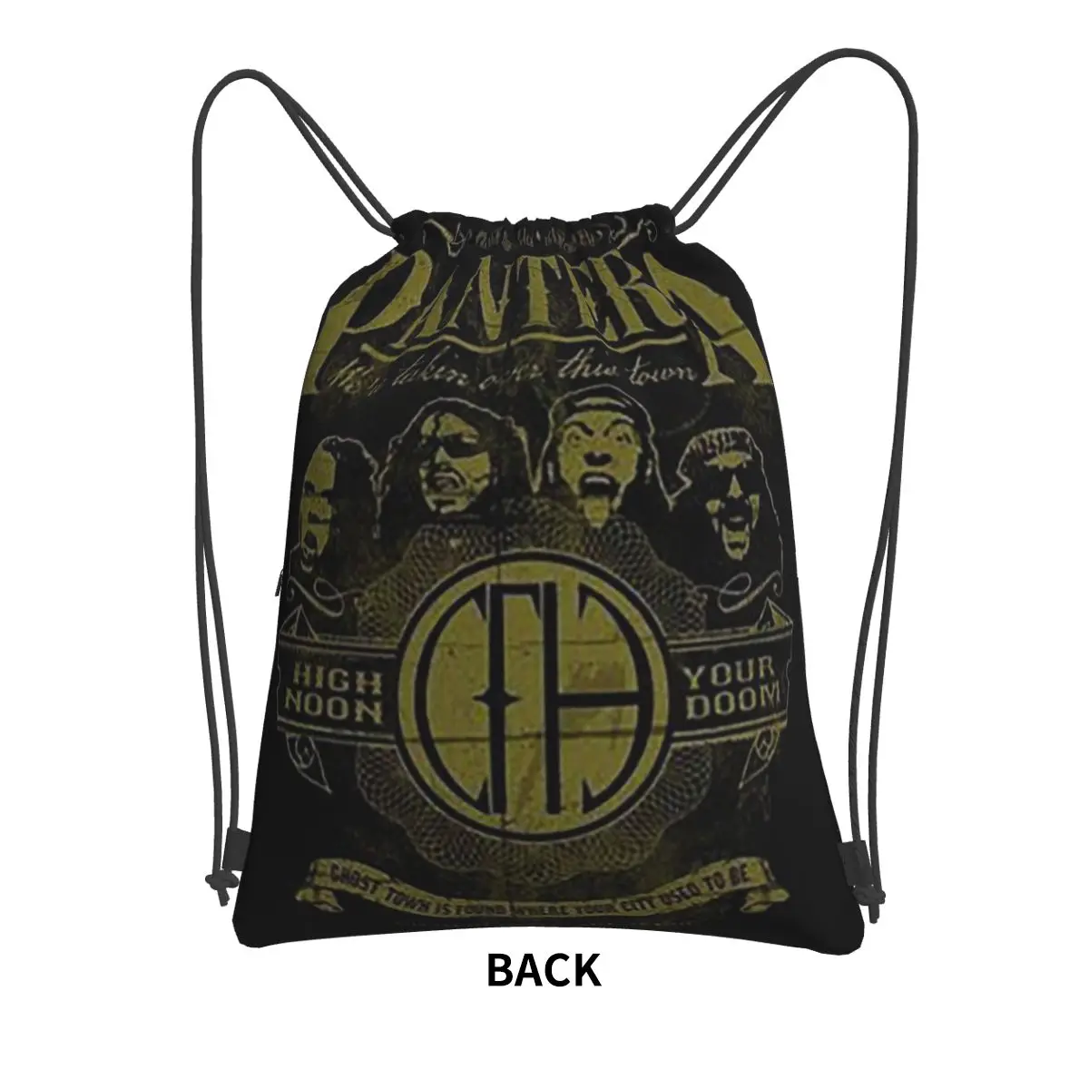 US Pantera Band Dimebag Darrell Poster Backpacks Portable Drawstring Bundle Pocket Storage Bag Book Bags for Travel Students