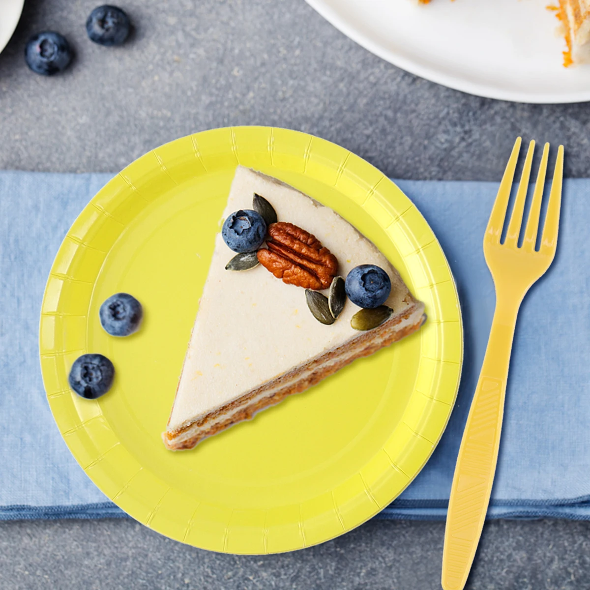

Cake Paper Plate Tableware Set Party Supplies Cutlery for Plates Ice Cream Tablecloth
